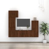  5-dijelni set TV ormarića boja smeđeg hrasta konstruirano drvo | shoptok.hr