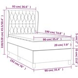 Box spring krevet s madracem svjetlosivi 90x190 cm baršunasti | Eponuda.com