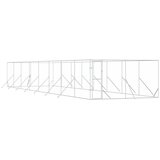 Vanjski kavez za pse srebrni 4 x 16 x 2 m od pocinčanog čelika | shoptok.hr