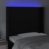  LED uzglavlje crno 83x16x118/128 cm od umjetne kože | shoptok.hr