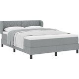 vidaXL Box Spring Krevet s Madracem Svjetlosiva 160x200 cm Tkanina | shoptok.hr