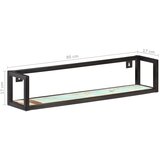  Zidne police 2 kom 80 cm od masivnog obnovljenog drva | shoptok.hr