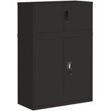 Ormarić za spise crni 90x40x130 cm čelični | shoptok.hr