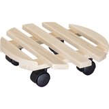 Wagner Pomični podstavek za lončnice PALETTI 0318, bukev, nosilnost 100 kg, naravne barve, Ø 300 mm, DE 4 kosi | Shoptok.si