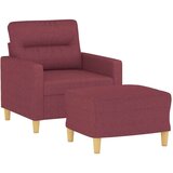  Fotelj s stolčkom za noge vinsko rdeč 60 cm blago, (20910127) | Shoptok.si