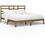 The Living Store Posteljni okvir medeno rjav iz trdnega lesa 200x200 cm - Posteljni Okvir, (21523299) | Shoptok.si