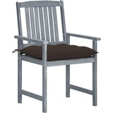 Maison Chic Vrtni stoli - Stol za vrt z blazinami 4 kosi sivi trden akacijev les JS2272, (21877092) | Shoptok.si