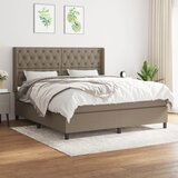 The Living Store Box spring postelja z vzmetnico taupe 160x200 cm blago - Box Spring Postelja, (21514304) | Shoptok.si