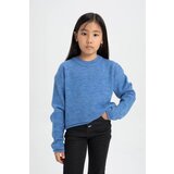 Defacto girl's Standard Fit Crew Neck Sweater Cene