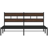  Okvir kreveta bez madraca s uzglavljem boja hrasta 183x213 cm | Eponuda.com