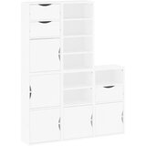  Bočni ormarići 5 kom ODDA bijeli 40x24x79 cm puno drvo bor | shoptok.hr