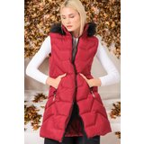 Dewberry Z6761 WOMEN'S VEST-PLAIN BURGUNDY | shoptok.hr