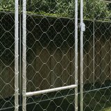  Kavez za psa s krovom Srebrno 600 x 200 x 256 cm Čelik i PE | Eponuda.ba