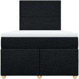 vidaXL Krevet box spring s madracem crni 120 x 190 cm od tkanine | shoptok.hr