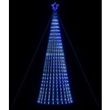 vidaXL Osvetljena novoletna jelka stožec 1028 LED modra 403 cm u