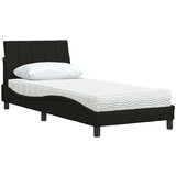  Krevet s madracem crni 90x190 cm od tkanine | shoptok.hr