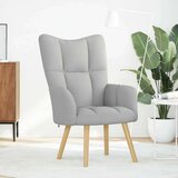 vidaXL Relaksacijski stol Cloud Grey Fabric | Shoptok.si