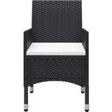  3-dijelni bistro set od poliratana i kaljenog stakla crni | shoptok.hr