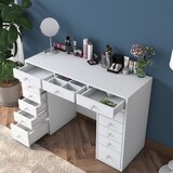 Woody Fashion Stol za šminkanje 120x81,6x44,5cm Bijeli Cijene