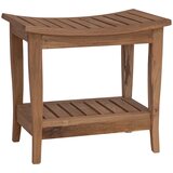  Stolić za kupatilo Prirodna 50 x 35 x 45 cm Čvrsto teak drvo | shoptok.hr