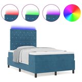 Box spring krevet Tamno plava 120 x 190 cm Baršun | shoptok.hr