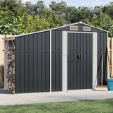 vidaXL Vrtna kućica antracit 277 x 93 x 179 cm od pocinčanog čelika | shoptok.hr