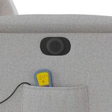 vidaXL Električni masažni naslanjač sivo blago | Shoptok.si