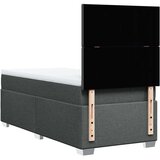 vidaXL Okvir kreveta s oprugama i madrac tamnosivi 80x200cm od tkanine | shoptok.hr