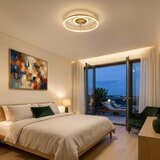 Brilagi LED prigušiva plafonski ventilator LED/66W/230V 55 cm bela/zlatna + daljinski upravljač | Eponuda.com