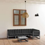  Sedežna garnitura 6-delna z blazinami trdna borovina | Shoptok.si