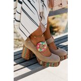 Maciejka Suede Pumps With Weaving On Heel And Platform | Shoptok.si