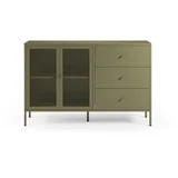 Zelena metalna komoda 140x90x40 cm Fayna –