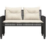  4-dijelni set vrtnih sofa od poliratana s jastucima staklo crni | shoptok.hr
