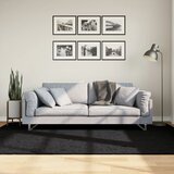 vidaXL Čupavi moderni tepih s visokim vlaknima crni 160x230 cm Cijene