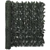 vidaXL Balkonsko platno s temno zelenim listjem 500x100 cm Cene