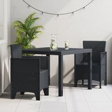 vidaXL 3 Djelna Vrtna Trpezarija Set Antracit Poli Ratan | shoptok.hr