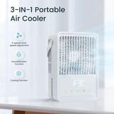 Venisymlis Prenosni Zračni Ventilator Z Rgb 7 Led Lučko, Namizna Osebna Klimatska Naprava Za Spalnico V Domači Pisarni, (22070447) | Shoptok.si