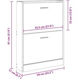 Ormarić za cipele hrast smeđi 59x17x81 cm konstruirano drvo | shoptok.hr