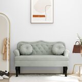 vidaXL Klop z blazinami svetlo siva 120,5x65x75 cm žamet Cene