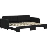 The Living Store Izvlečna dnevna postelja črna 80x200 cm žamet - Izvlečna Dnevna Postelja, (21450278) | Shoptok.si