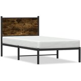 vidaXL Metalni okvir kreveta s uzglavljem boja hrasta 80 x 200 cm Cijene