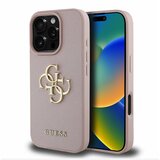 Guess PU Grained 4G Metal Logo Zadní Kryt pro iPhone 16 Pro Pink Ovitek za telefon Vijolična | Shoptok.si