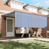  Skrovita tenda Plava i bijela 400 × 300 cm Poliester i aluminij | shoptok.hr