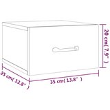  Zidni noćni ormarići 2 kom boja dimljenog hrasta 35x35x20 cm | shoptok.hr