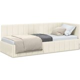 vidaXL kutni okvir kreveta s uzglavljem krema 80 x 200 cm baršun | shoptok.hr