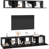 vidaXL Set TV komoda Ostalo s pohranom s vratima 5 pcs Crni hrast 80 x 30 x 30 cm | shoptok.hr