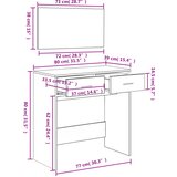  Toaletni stolić s ogledalom crni 80x39x80 cm | shoptok.hr