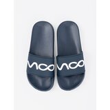 Shelvt Navy blue flip-flops with inscription | Shoptok.si