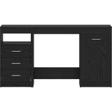 vidaXL Stol s ladicama Crni hrast 140 x 50 x 76 cm Konstruirano drvo | shoptok.hr