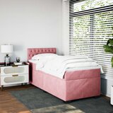Box spring krevet s madracem ružičasti 80 x 200 cm baršunasti | shoptok.hr